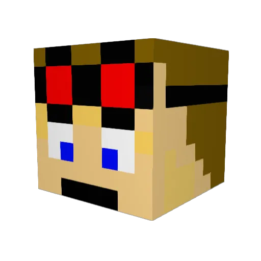 freetheunicorn Minecraft avatar head, 3D render