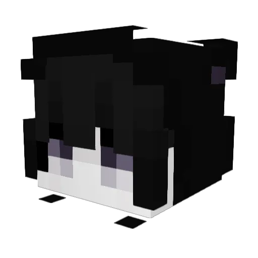 freeyokai Minecraft avatar head, 3D render