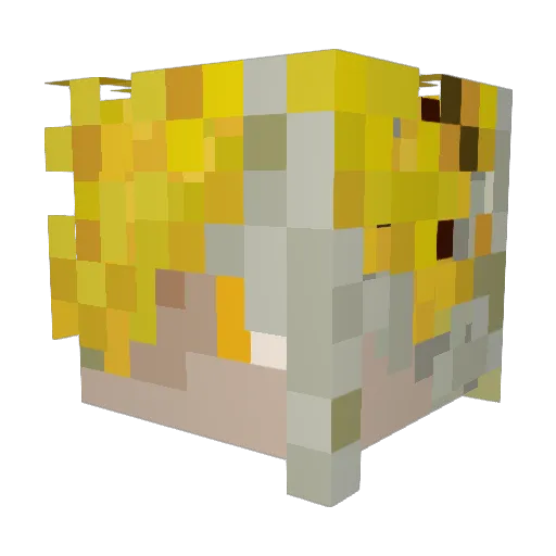 frenchbull2 Minecraft avatar head, 3D render