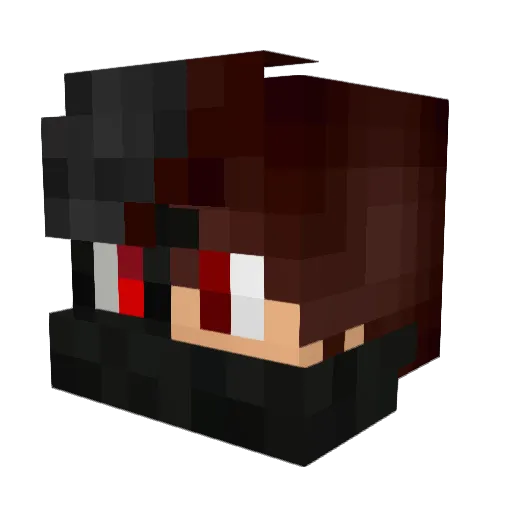 frenchfight Minecraft avatar head, 3D render