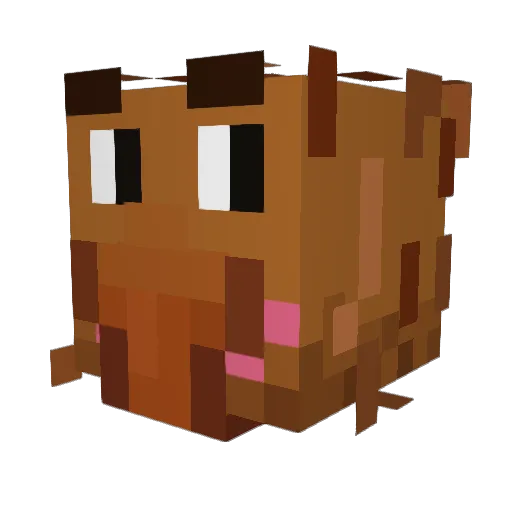 frenchy_fried Minecraft avatar head, 3D render