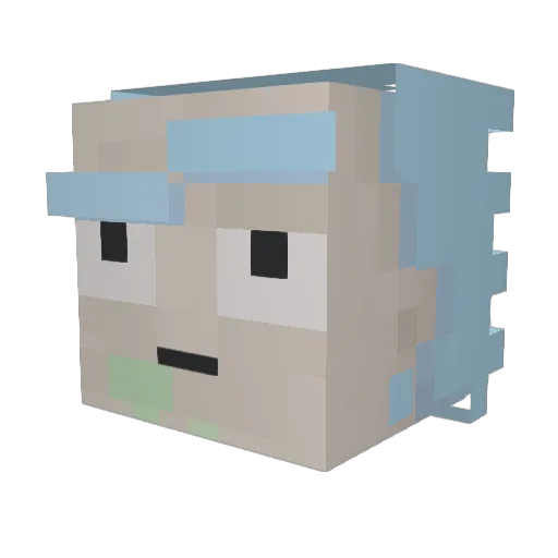 frenk_2001 Minecraft avatar head, 3D render