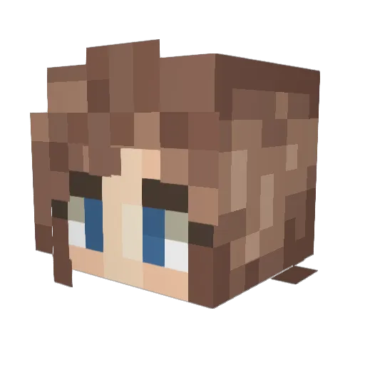 frenzeline Minecraft avatar head, 3D render