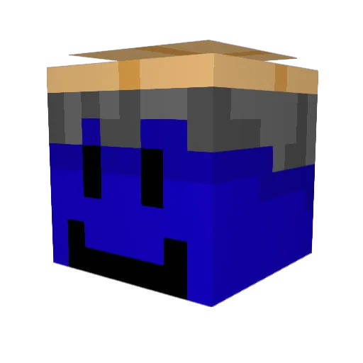 fresh787 Minecraft avatar head, 3D render