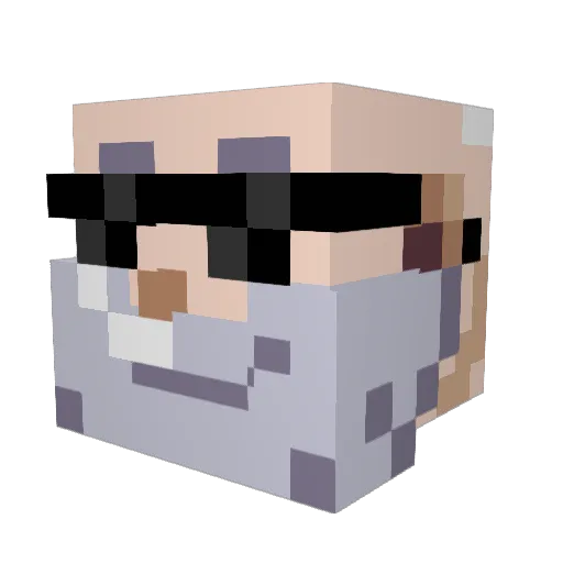 freshDumblezockt Minecraft avatar head, 3D render