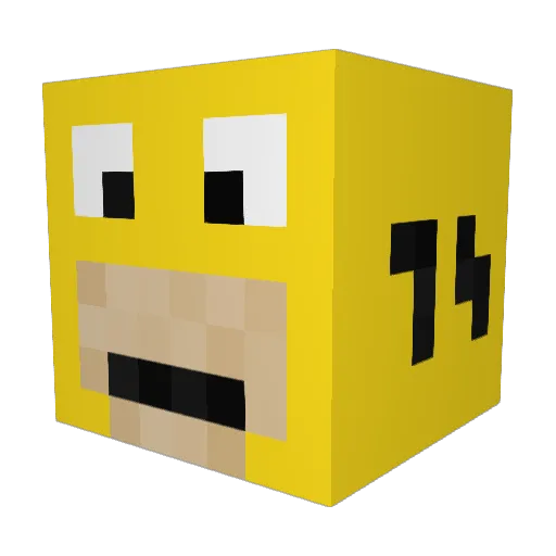 freshaa01 Minecraft avatar head, 3D render