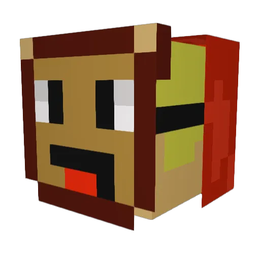 freshiol Minecraft avatar head, 3D render