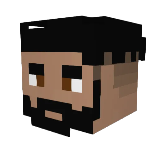 freshtom Minecraft avatar head, 3D render