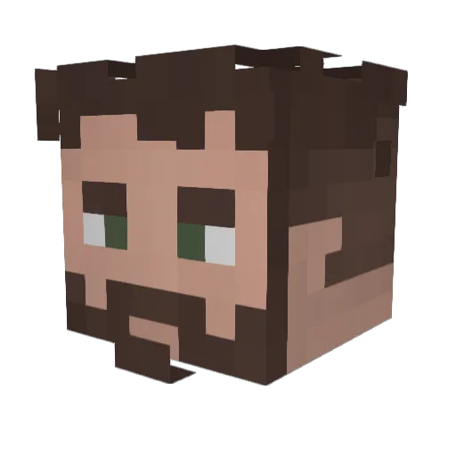 freuddream Minecraft avatar head, 3D render