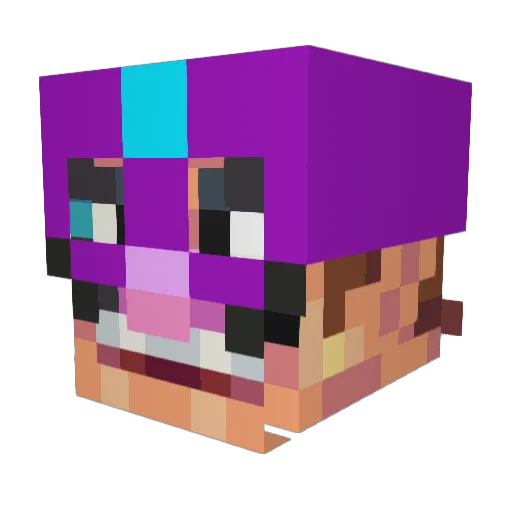 freunk Minecraft avatar head, 3D render