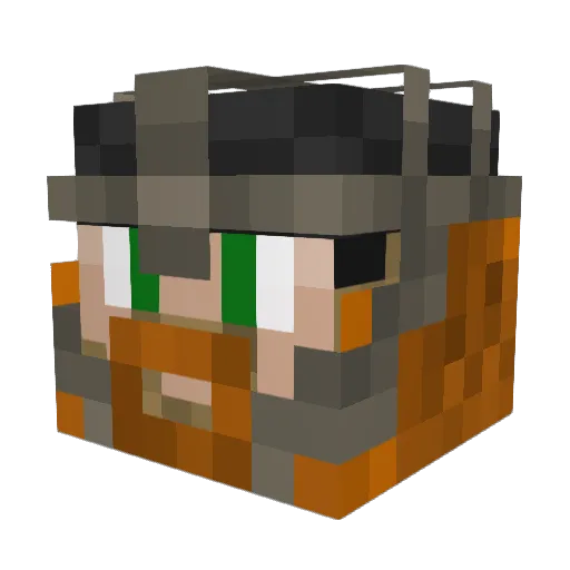 frewil Minecraft avatar head, 3D render