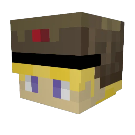 frgg Minecraft avatar head, 3D render
