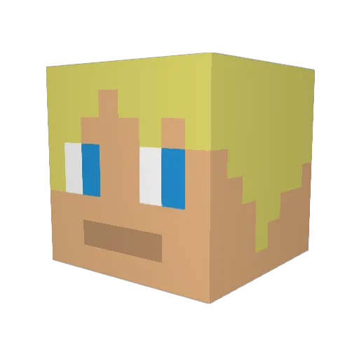 frgttzz Minecraft avatar head, 3D render