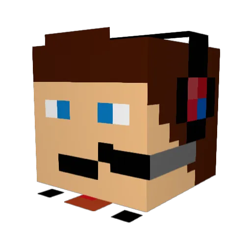 fri3d Minecraft avatar head, 3D render