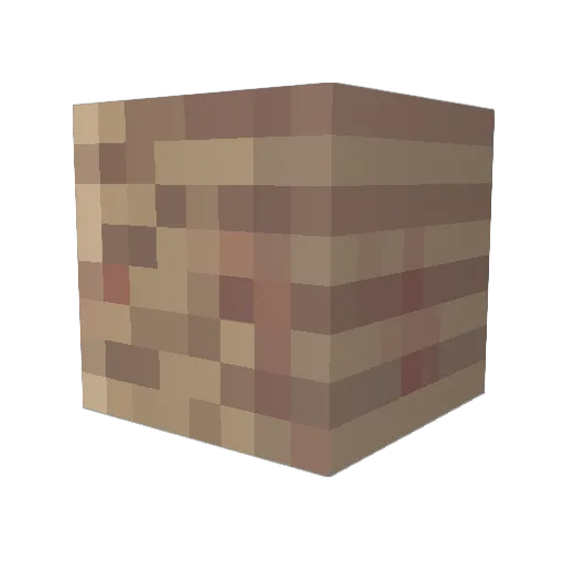 friandise Minecraft avatar head, 3D render