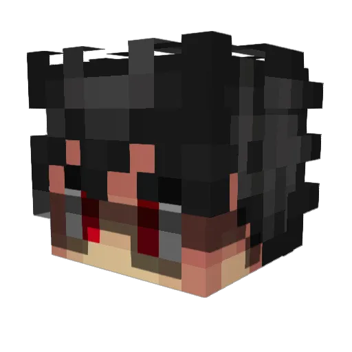 frican Minecraft avatar head, 3D render