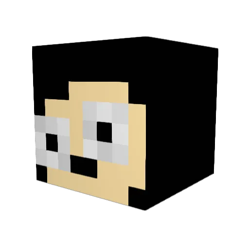 frickingheck Minecraft avatar head, 3D render