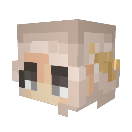 frickoury Minecraft avatar head, 3D render