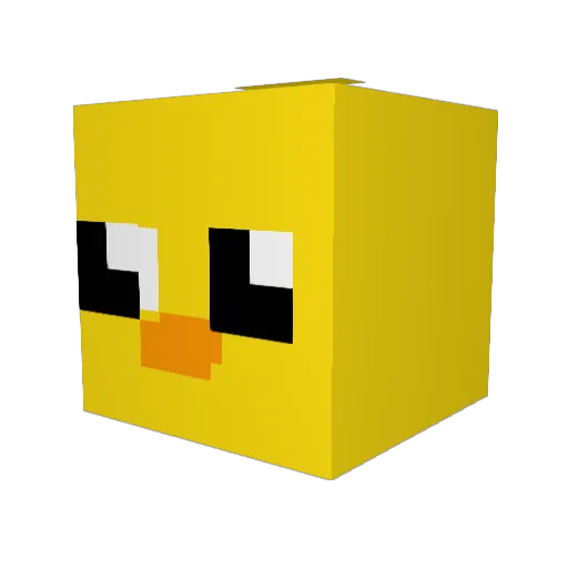 friedasf Minecraft avatar head, 3D render