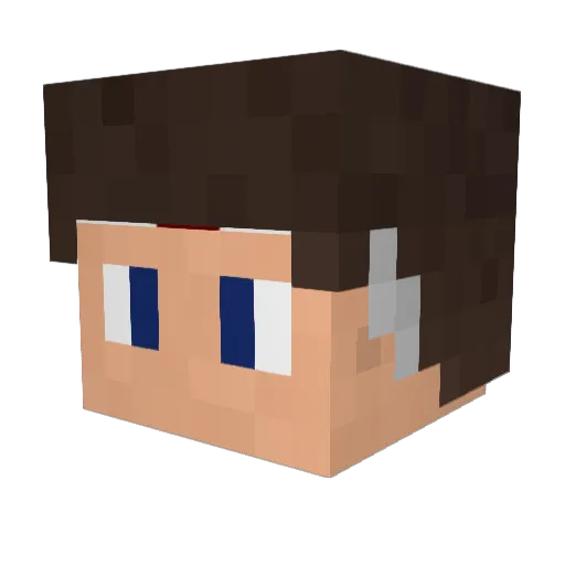 friedericoe Minecraft avatar head, 3D render