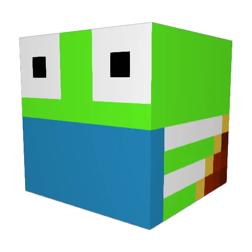 friendforest Minecraft avatar head, 3D render