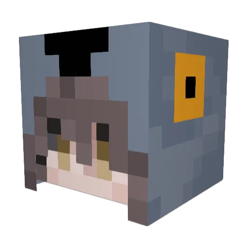 friendkitty Minecraft avatar head, 3D render