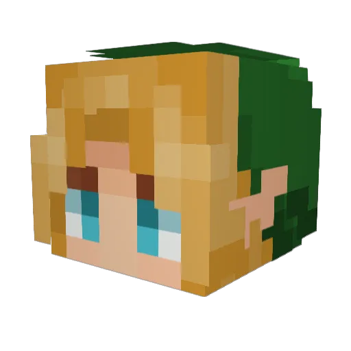 fright_ful Minecraft avatar head, 3D render