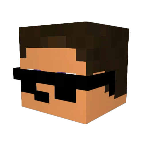 friive Minecraft avatar head, 3D render