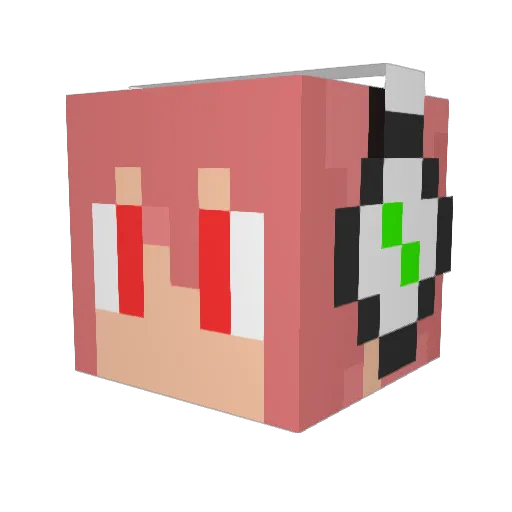 frikichi Minecraft avatar head, 3D render