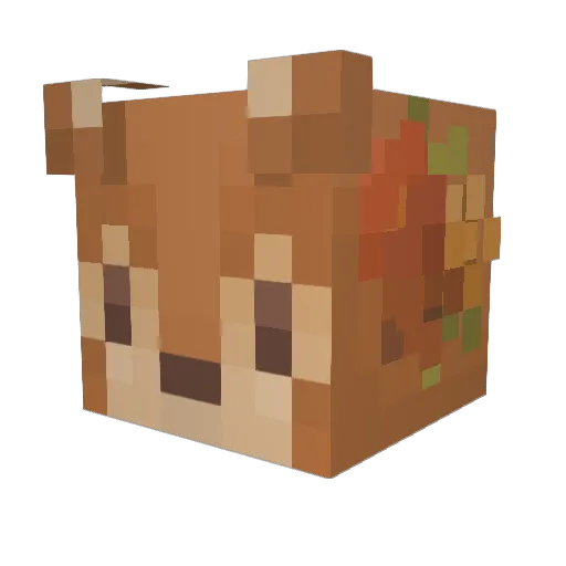 frill_um Minecraft avatar head, 3D render