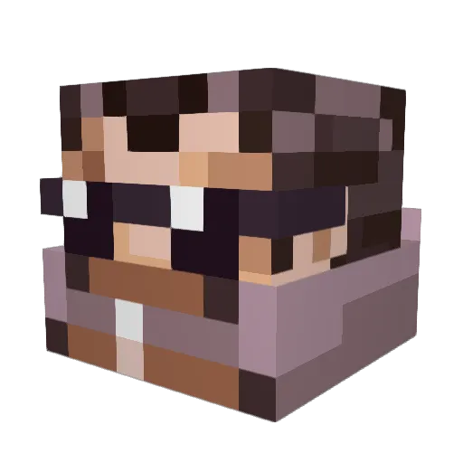 frinu Minecraft avatar head, 3D render