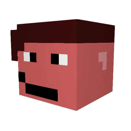 friphazeph Minecraft avatar head, 3D render