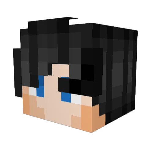 friqghten Minecraft avatar head, 3D render