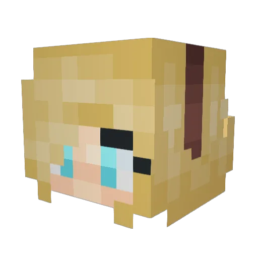 fritordan Minecraft avatar head, 3D render