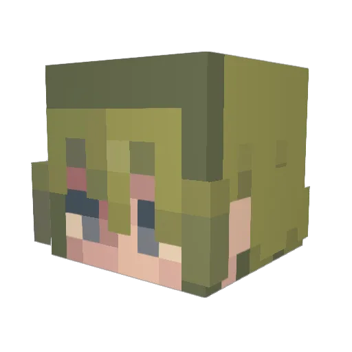 fritzcastaway Minecraft avatar head, 3D render