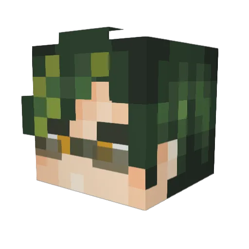fritzoschizo Minecraft avatar head, 3D render