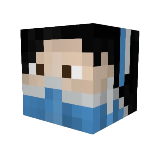 friwaa Minecraft avatar head, 3D render