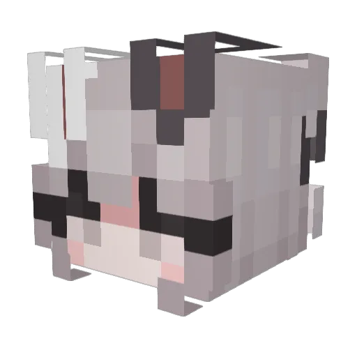 frixevil Minecraft avatar head, 3D render