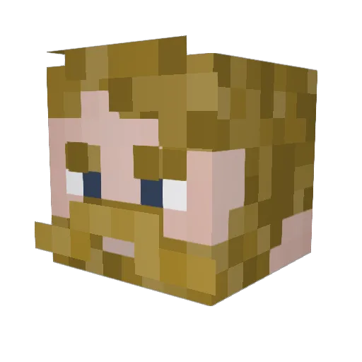 frizma Minecraft avatar head, 3D render