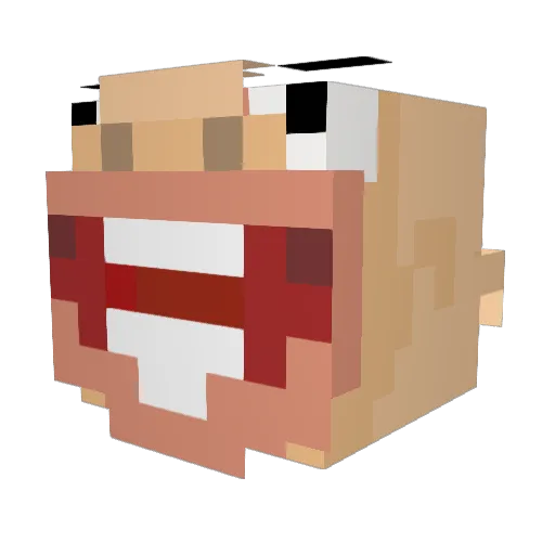 frizpyy Minecraft avatar head, 3D render