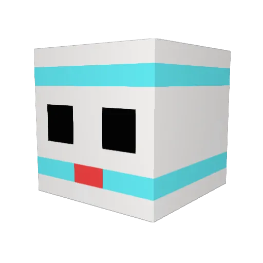 frkG Minecraft avatar head, 3D render