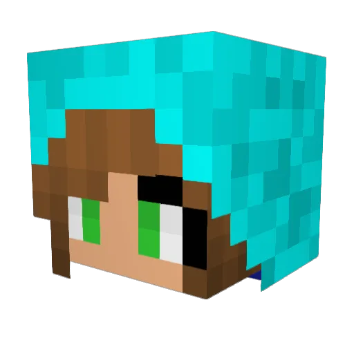frkziip Minecraft avatar head, 3D render