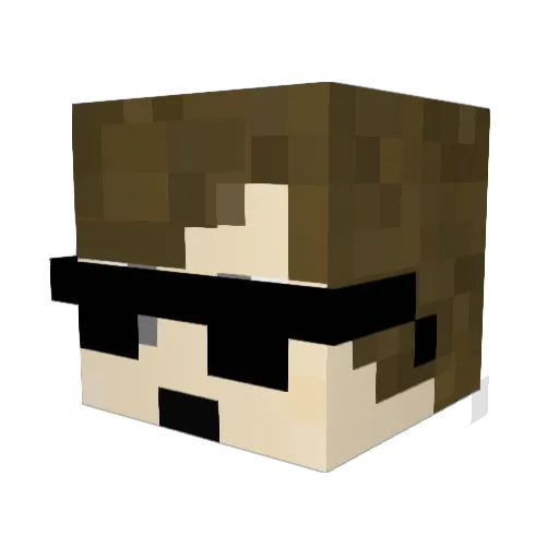 frl3x Minecraft avatar head, 3D render