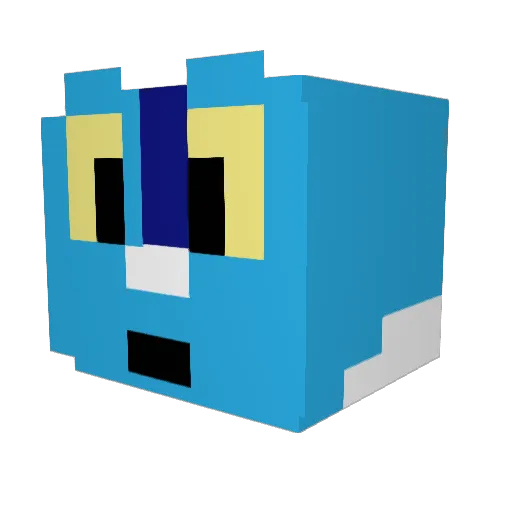 froakiefan Minecraft avatar head, 3D render