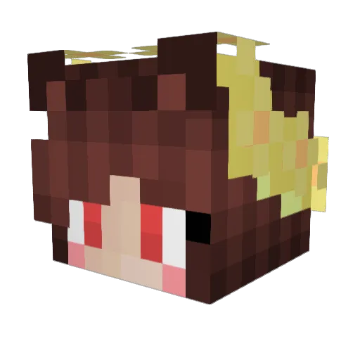 frociac Minecraft avatar head, 3D render