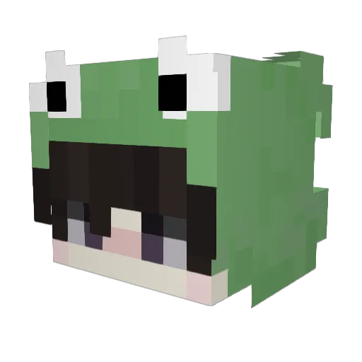 frogGoblin2 Minecraft avatar head, 3D render