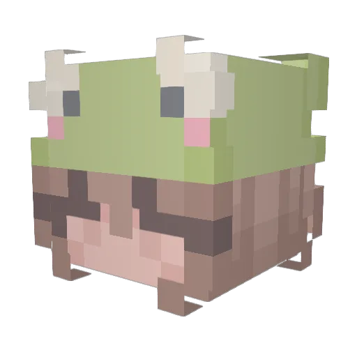frog_girl3 Minecraft avatar head, 3D render