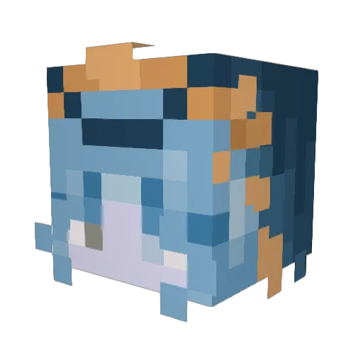 frog_ponds Minecraft avatar head, 3D render