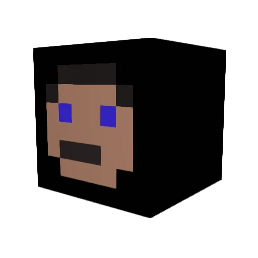 frogbeetles Minecraft avatar head, 3D render