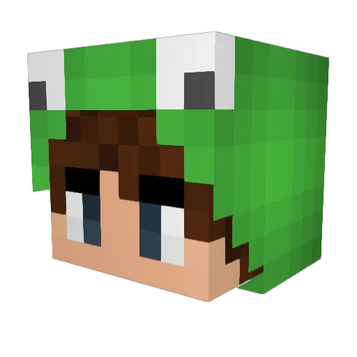 froggypow Minecraft avatar head, 3D render